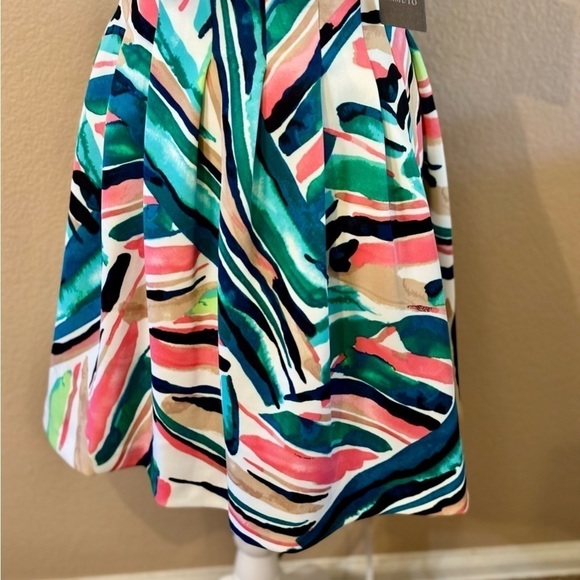 NWT Vince Camuto Dress Size 2 Abstract Watercolor Print Fit & Flare Scuba fabric - Picture 9 of 16